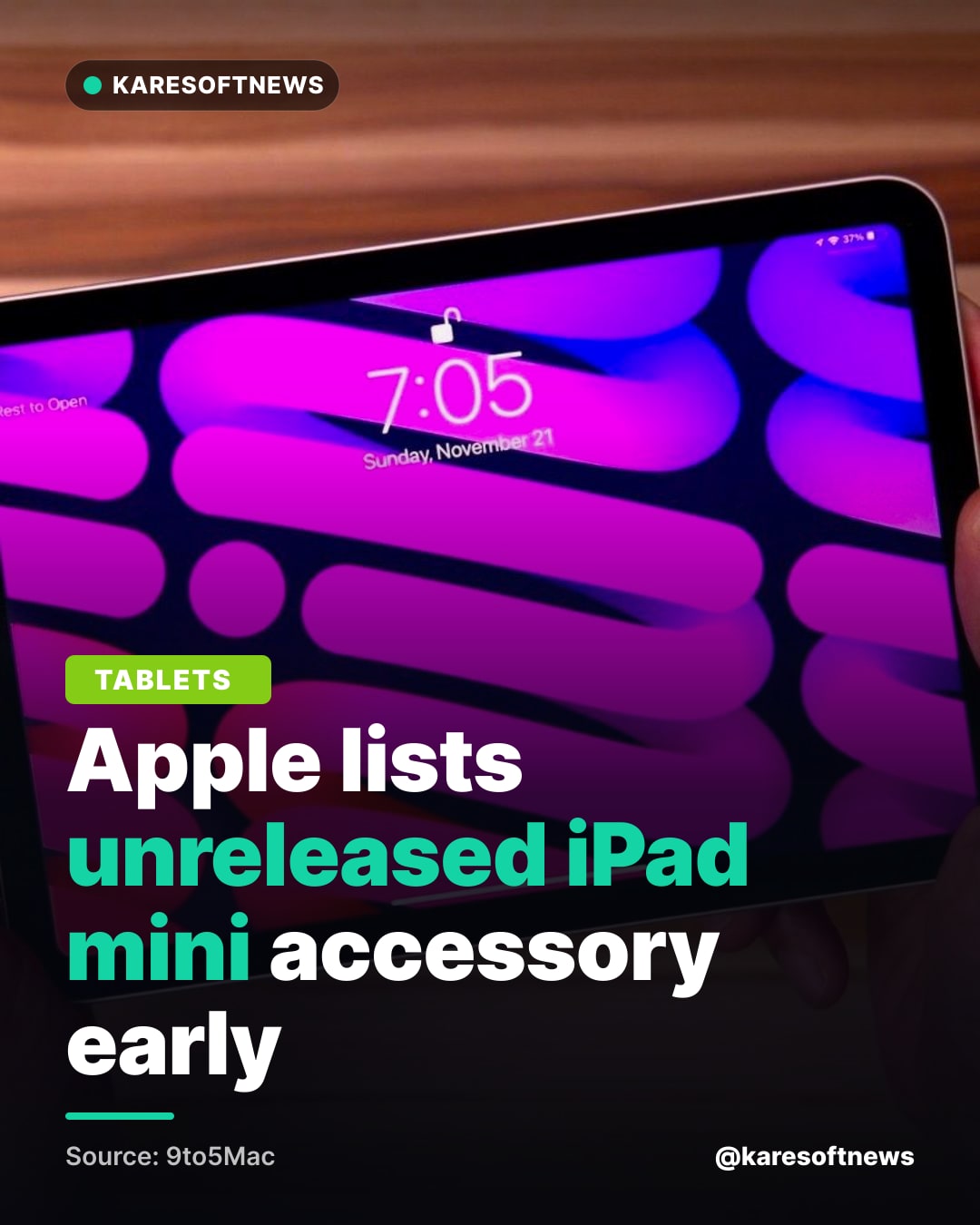 Apple lists unreleased iPad mini accessory early