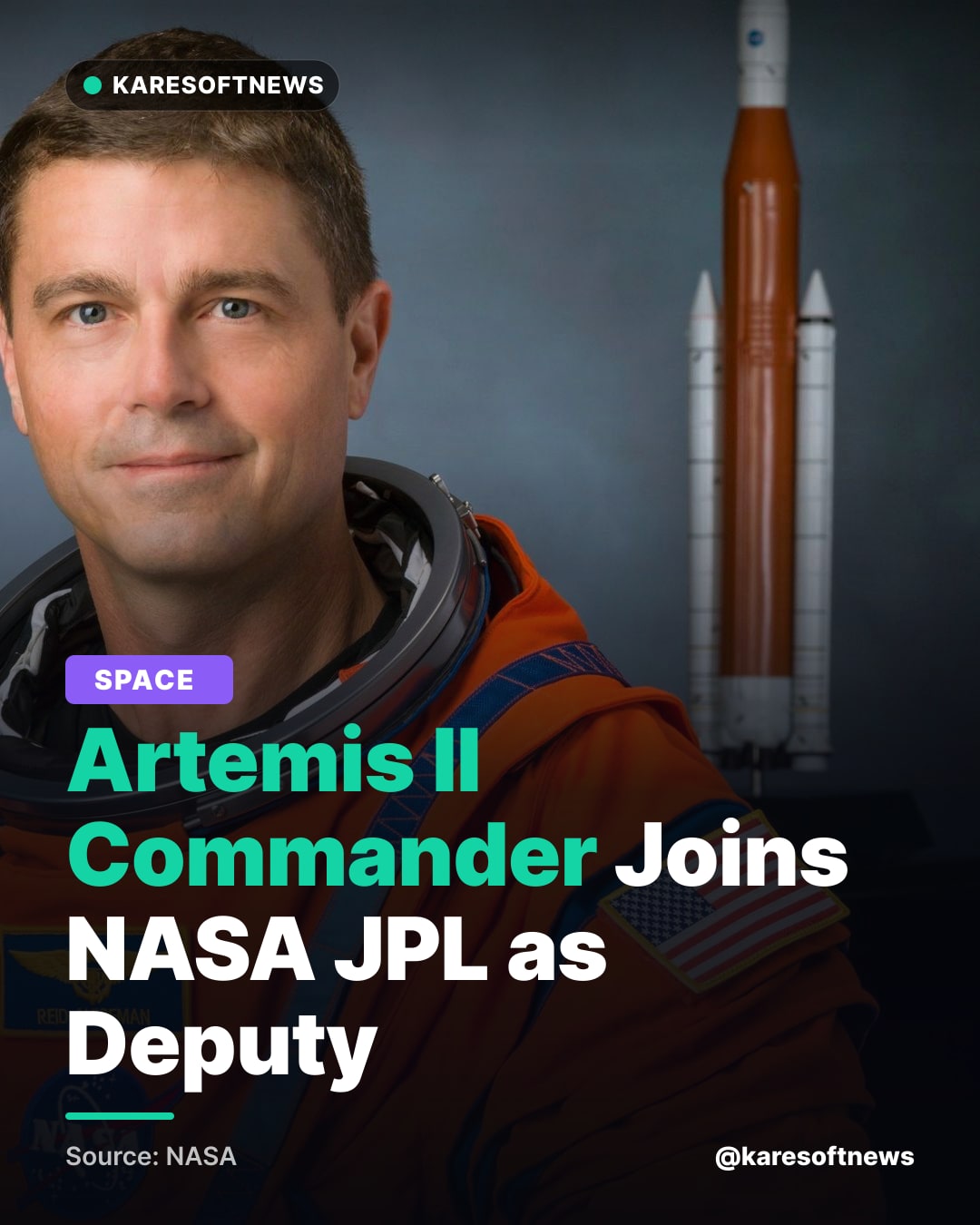 Artemis II Commander Joins NASA JPL as Deputy