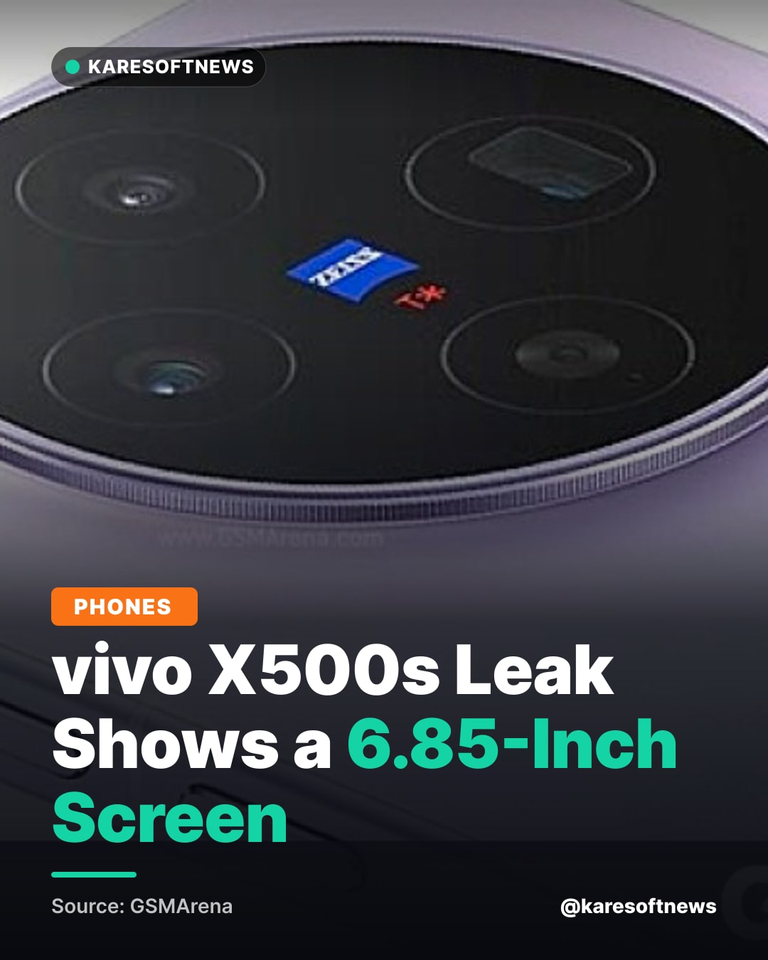 vivo X500s Leak Shows a 6.85-Inch Screen