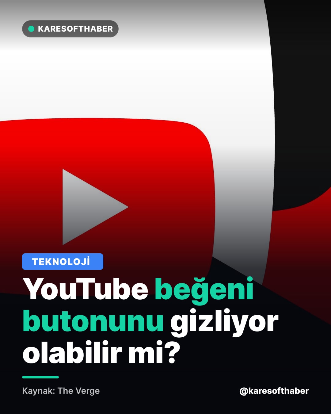 YouTube beğeni butonunu gizliyor olabilir mi?
