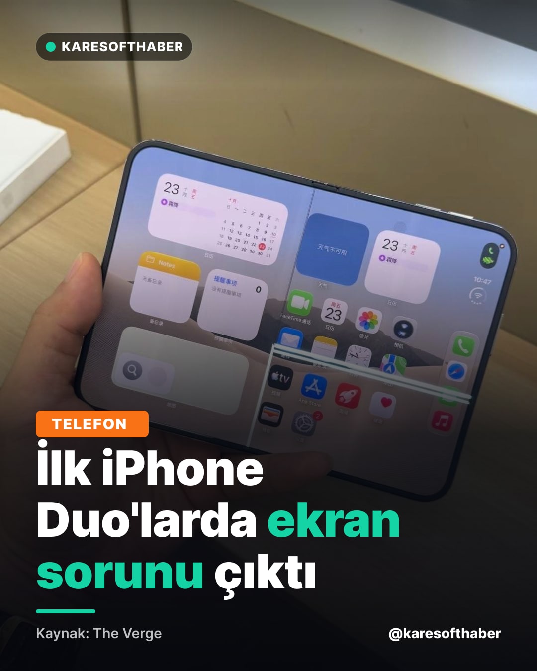 İlk kırık iPhone Duo'lar ortaya çıktı