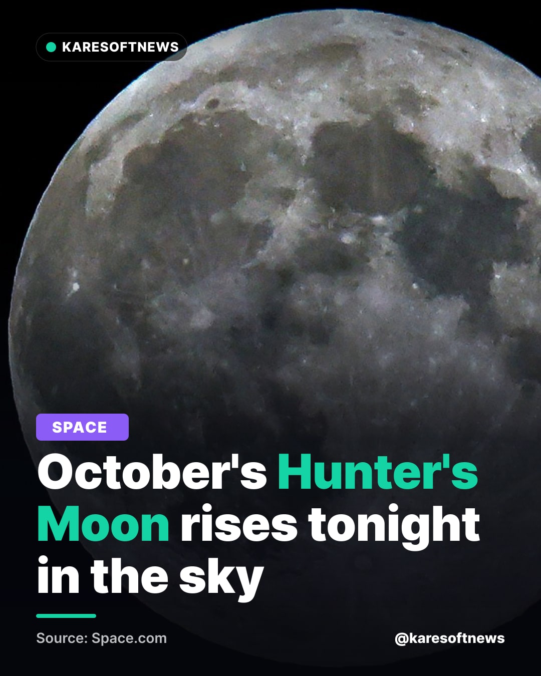 October's Hunter's Moon rises tonight in the sky