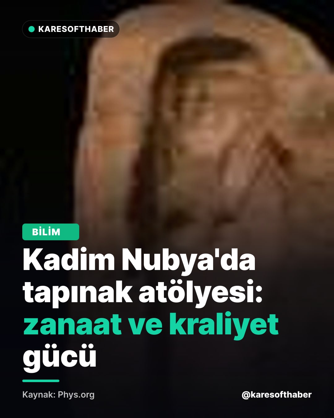 Kadim Nubya'da tapınak atölyesi: zanaat ve kraliyet gücü