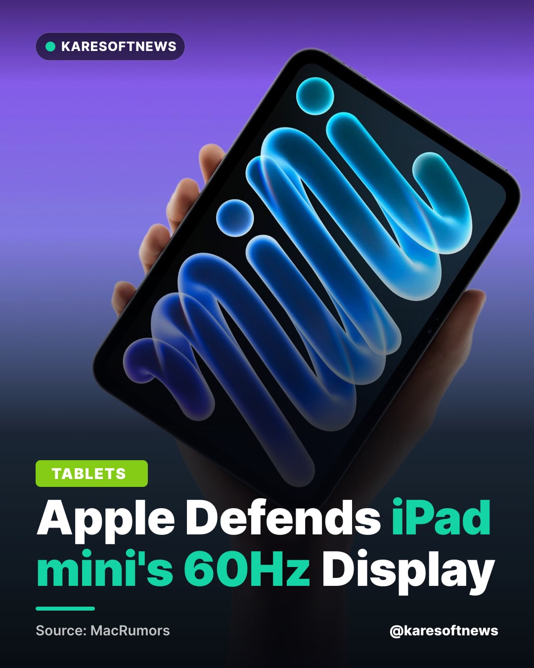 Apple Defends iPad mini's 60Hz Display