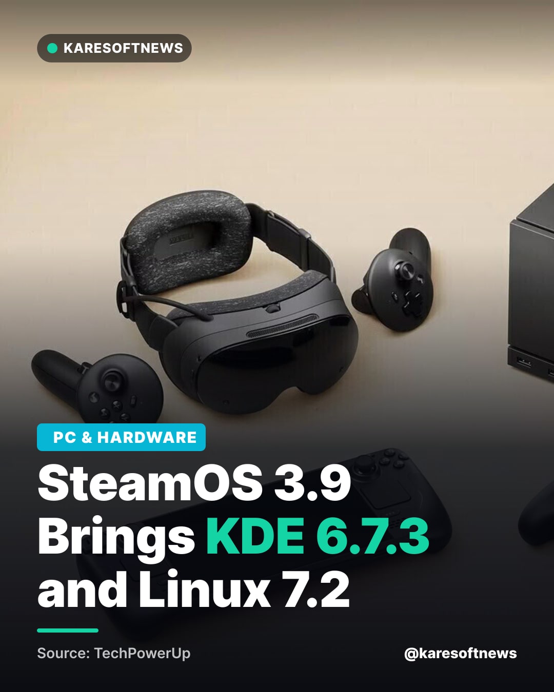 SteamOS 3.9 Brings KDE 6.7.3 and Linux 7.2