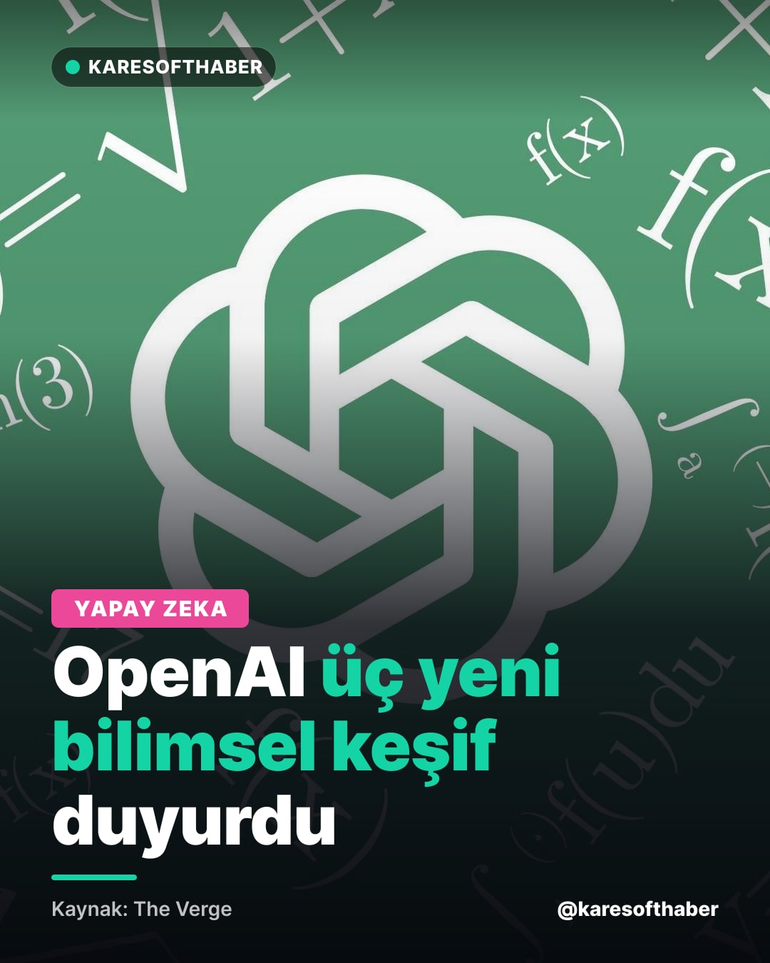 OpenAI üç yeni bilimsel keşif duyurdu